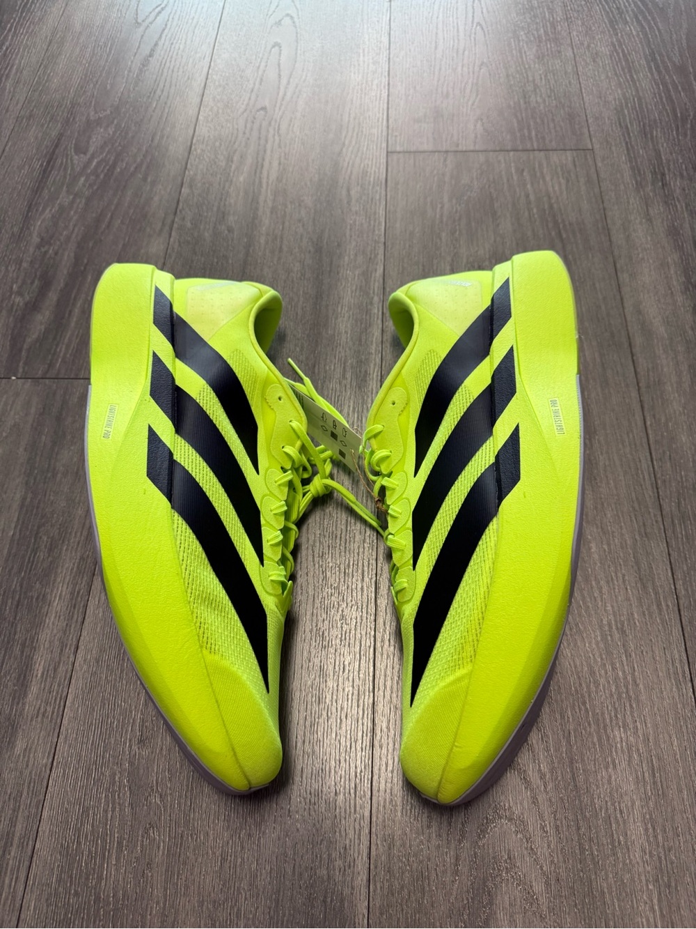 Adidas Adizero Evo SL Running Shoes Lucid Lemon Core Black Men’s Sz 17 JR3416